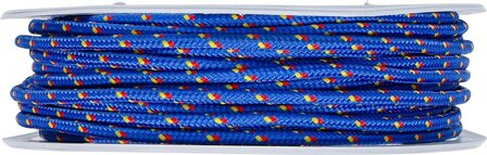 Corde en matiere plastique / utilisation universelle 4 mm x 20 m bleu / jaune / rouge