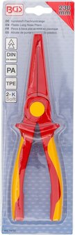 Pince a becs plat et rond en plastique avec isolation de protection 230 mm