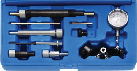 Jeu d&rsquo;outils de reglage avec comparateur pour pompes diesel 10 pieces