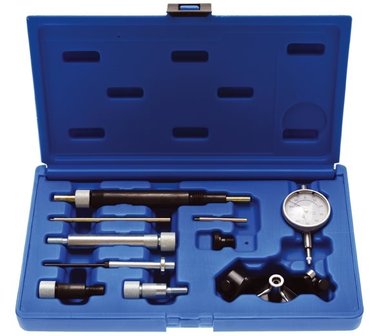 Jeu d&rsquo;outils de reglage avec comparateur pour pompes diesel 10 pieces