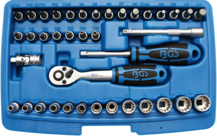 Coffret de Douilles Gear Lock 6,3 mm (1/4) 38 pieces