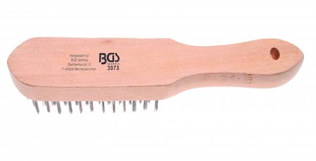 Brosse fil, acier industriel, 5 rangees