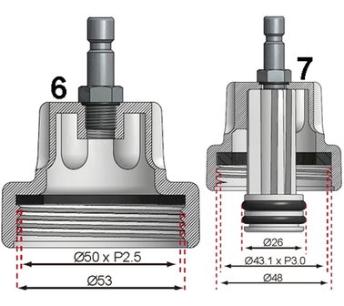 Testeur de circuit de refroidissement 18 pieces