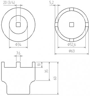 Douille 4 ergots joint a rotule Broche Cle pour Mercedes-Benz classe M