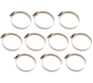 Collier de serrage, 60x80 mm en acier inoxydable, 10 pcs