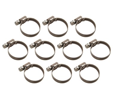 Collier de serrage, 32x50 mm en acier inoxydable, 10 pcs