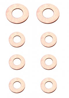 Injecteurs Copper Ring Assortment, 150 pieces