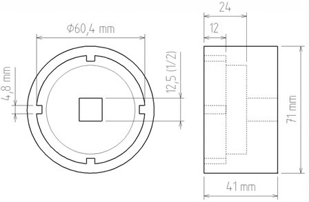 Douille a ecrou pour Ford Transit, essieux type 34