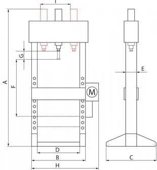 Presse hydraulique d&#039;atelier manuelle 50 t