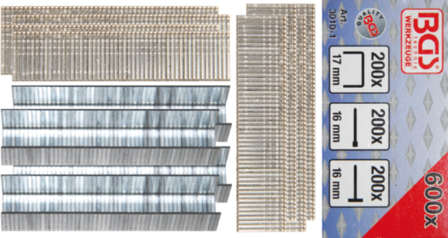 Assortiment agrafes, boulons et clous 600 pieces