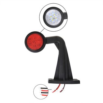 Feu de gabarit rouge/blanc 160mm 8LED equerre