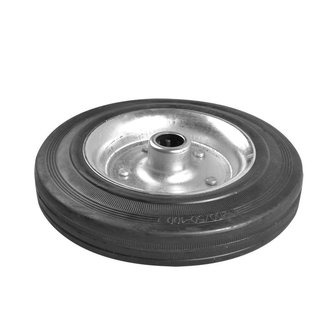 Roulette roue jockey jante metal avec pneu caoutchouc 200x50mm
