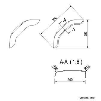 Pare-eclaboussures en plastique 40 cm (2440)