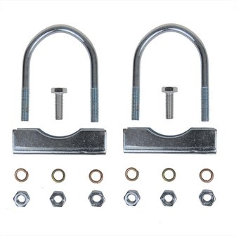 Support en U rond 60/70 mm pour bride de roue avant - lot de 2 pieces