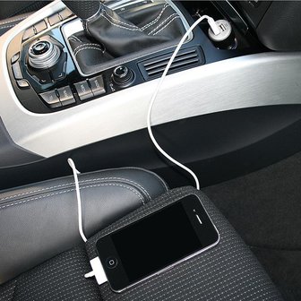 Chargeur USB 2 voies type A 12V/24V 3100mA