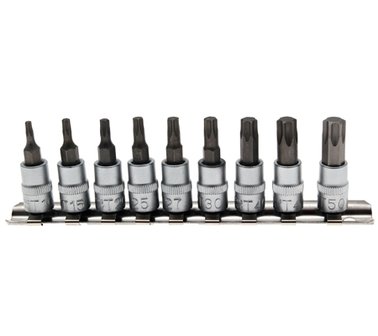 1/4 T-Star Bit Socket Set, T10 - T50