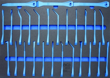 Tool Tray 3/3: Cales de garniture et grattoir 27 pcs