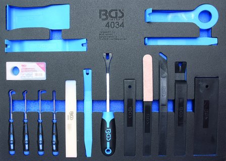 Porte-outils 3/3: Outils de deblocage, cale d&#039;assemblage et jeu de crochets 17 pcs