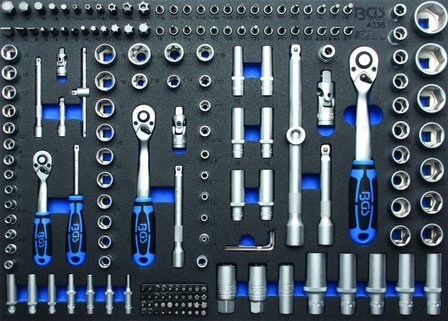 3/3 Bac outils: Ensemble de douilles 192 pieces, Pro Torque