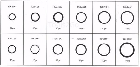 Assortiment de joints cuivre 150 pcs