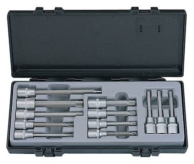 Coffret de 12 douilles tournevis Hex - Torx - XZN 1/2