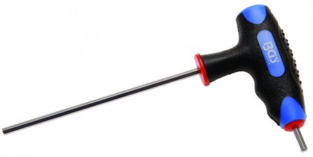 Cle en T pour vis hexagonales, 4 mm longueur 120 mm