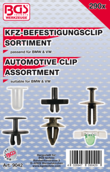 Assortiment de clips de fixation automobiles pour BMW &amp; VW 290 pieces