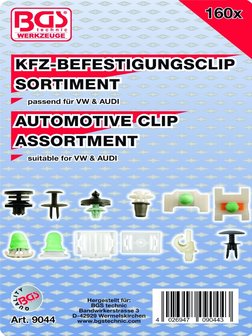 160 pieces Assortiment Clip automobile pour Audi et VW