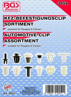 345 pieces Assortiment Clip automobile pour Peugeot et Citro&laquo;n