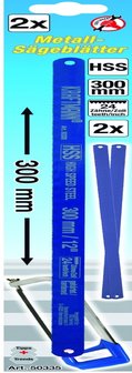 2 pieces HSS Metal Blade Set 13 x 300 mm