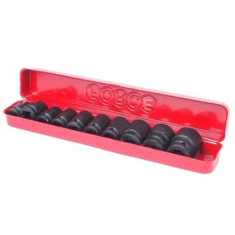 Coffret de 10 douilles a choc en pouce 1/2