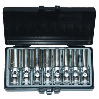 Coffret de 8 douilles longue Cardan Universel 1/2