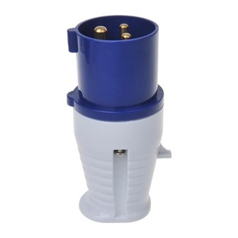 Fiche CEE 16A bo&icirc;tier demontable bleu/blanc