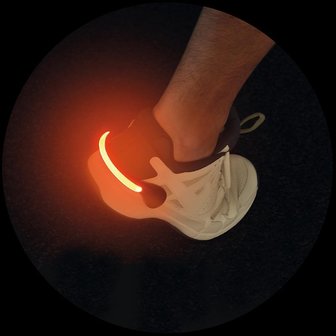 Clip de securite pour chaussure LED rouge - set de 2 pieces