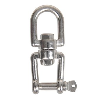 emerillon a blocage 8 mm, acier inoxydable A4 AISI 316, il/fourche, 2&nbsp;500 daN