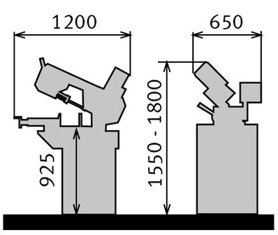 Scie ruban - 2 vitesses - sous angle 60&deg; - 220 mm