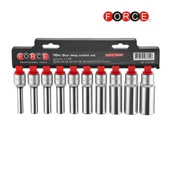 Jeu de 10 douilles longues Torx 1/2