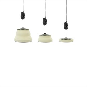 Lampe suspendue LED pliable en silicone blanche diametre 20 cm