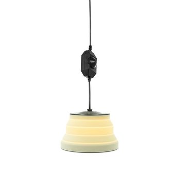 Lampe suspendue LED pliable en silicone blanche diametre 20 cm