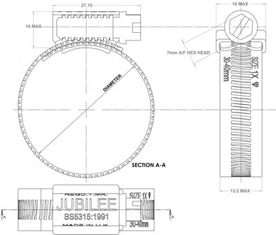 Collier de serrage inox