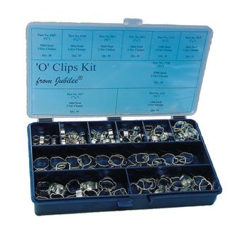 Colliers de serrage en acier inoxydable dans un bo tier ABS robuste 175 pieces