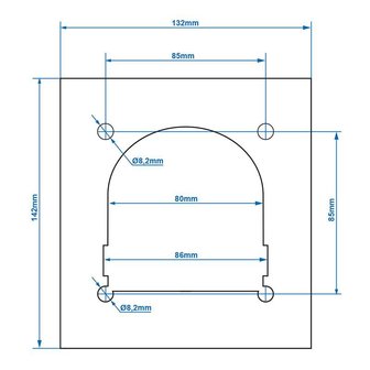 Contre plaque pour anneau d&#039;arrimage seule 142x132mm x2 pieces