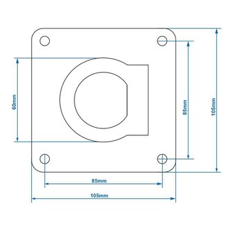 illet d&#039;arrimage simple 105x105mm