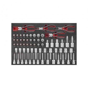 Chariot a outils noir a 8 tiroirs avec 512 outils (EVA)