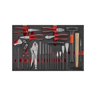 Chariot a outils noir a 8 tiroirs avec 512 outils (EVA)