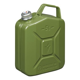 Jerrycan 5L metal vert avec bouchon vis magnetique UN- &amp; TuV/GS-approuve