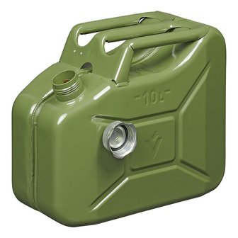 Bidon 10L metal vert avec bouchon a vis magnetique homologue UN-TuV/GS