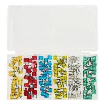 Mini fusibles a lame assortis 120 pieces dans une bo&icirc;te en plastique
