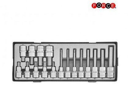 1/2 DR. Embout hexagonal 17 pieces