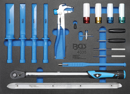 Insert de servante d&#039;atelier 3/3 : Outils speciaux pour le service des pneus 18 pieces